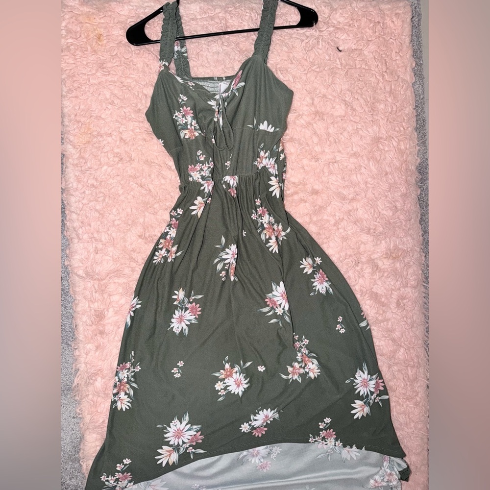 Floral Green Maxi Dress